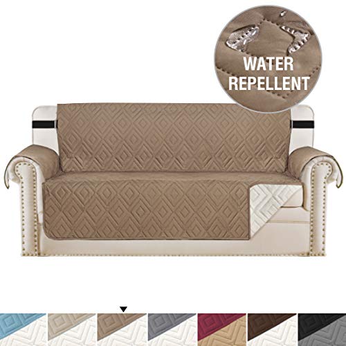 Product Cover H.VERSAILTEX Reversible Sofa Slipcover Furniture Protector Water Resistant 2 Inch Wide Elastic Straps Sofa Cover Couch Covers Pets Kids Fit Sitting Width Up to 66