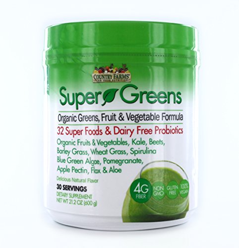Product Cover Country Farms 30 Servings Super Greens Drink Mix Natural Flavor, 21.2 Ounce