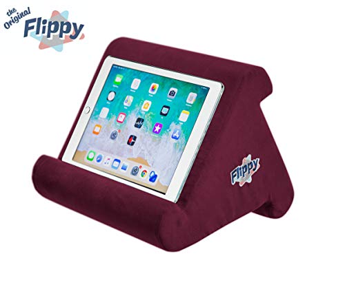 Product Cover Flippy Multi-Angle Soft Pillow Lap Stand for iPads, Tablets, eReaders, Smartphones, Books, Magazines (Burgundy)