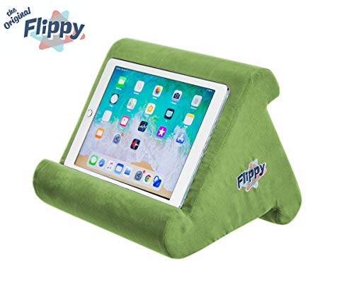 Product Cover Flippy Multi-Angle Soft Pillow Lap Stand for iPads, Tablets, eReaders, Smartphones, Books, Magazines (Kiwi Green)