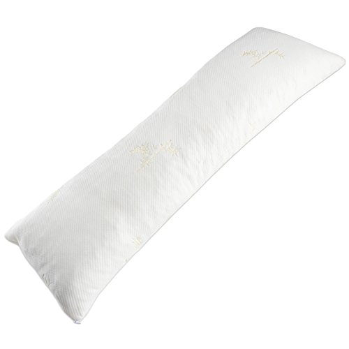 Product Cover Milliard Ultra-Luxury Bamboo Shredded Memory Foam Full Size Body Pillow with Kool-Flow Breathable Cooling Hypoallergenic Pillow Outer Fabric - Fits 20 x 54 inch Long Body Pillow Cases & Covers
