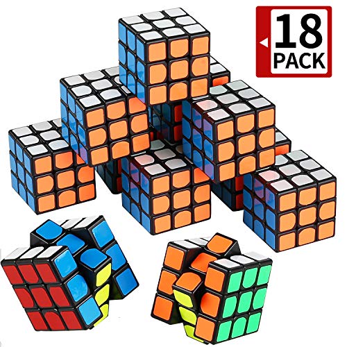 Product Cover MAPIXO Mini Cube, Puzzle Party Toy(18 Pack), Eco-Friendly Material with Vivid Colors,Party Favor School Supplies Puzzle Game Set for Boy Girl Kid Child, Magic Cube Goody Bag Filler Birthday Gift
