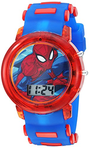 Product Cover Marvel Boys' Quartz Watch with Plastic Strap, Blue, 20 (Model: SPD4464)