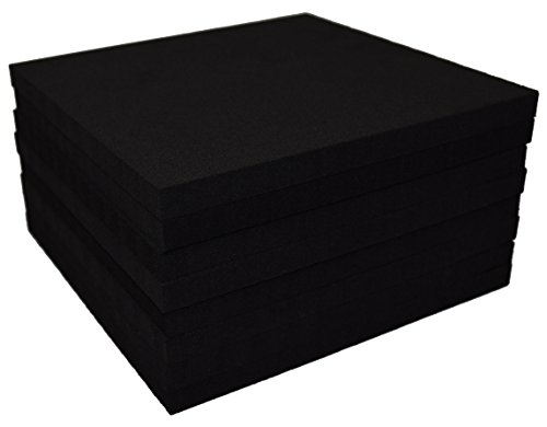 Product Cover XCEL Value Pack Rubber Foam Non Slip Furniture Pads, Craft Foam, Cushion Foam, Acoustic Foam Studio Squares 6 in x 6 in x 3/8 in, Made in USA (8 Pack)