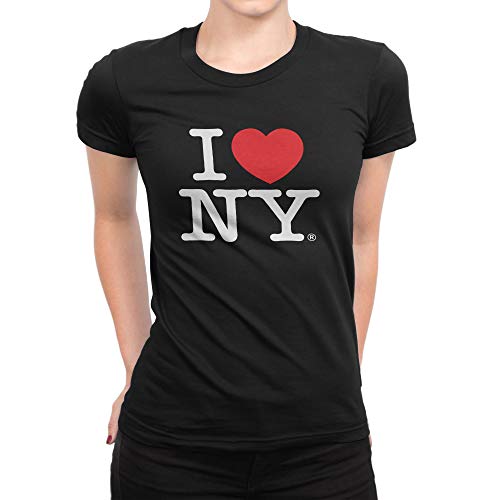 Product Cover I Love NY New York Womens T-Shirt Spandex Tee Heart Black
