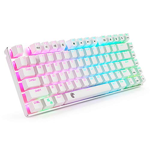 Product Cover E-Element Z-88 60% RGB Mechanical Gaming Keyboard, Red Switch, LED Backlit, Water Resistant, Compact 81 Keys Anti-Ghosting for Mac PC, White