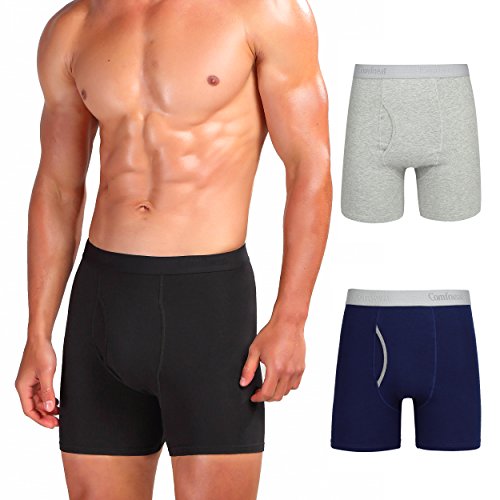 Product Cover Comfneat Men's Boxer Briefs 6-Pack S-XXL Tagless Underwear Soft Cotton Spandex