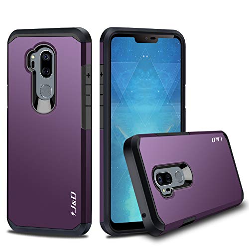 Product Cover J&D Case Compatible for LG G7 ThinQ Case, LG G7 Case, Heavy Duty [Dual Layer] Hybrid Shock Proof Protective Rugged Bumper Case for LG G7 ThinQ, LG G7 Case - Purple