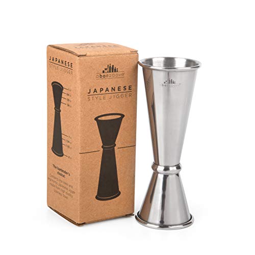 Product Cover Japanese Jigger - Premium Double Cocktail Jigger, 1oz/2oz made from Stainless Steel 304