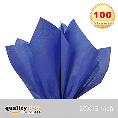 Product Cover PMLAND Premium Quality Gift Wrap Tissue Paper - Blue - 15 Inches X 20 Inches 100 Sheets