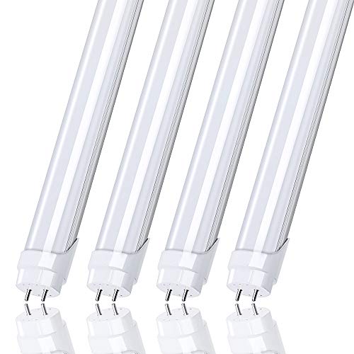 Product Cover CNSUNWAY LIGHTING T8 T12 LED Bulbs 4 Foot, 22W (45W Equivalent), Dual-End Powered, Ballast Bypass, 5000K Daylight, 2400LM, Frosted Cover, Replace Bi-Pin Fluorescent Light Fixture(4-Pack)