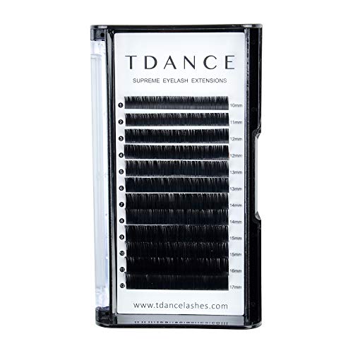 Product Cover TDANCE Premium CC Curl 0.07mm Thickness Semi Permanent Individual Eyelash Extensions Silk Volume Lashes Professional Salon Use Mixed 10-17mm Length In One Tray (CC-0.07,10-17mm)