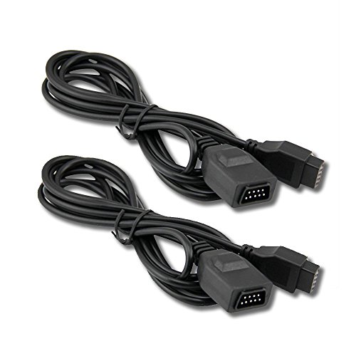 Product Cover Controller Extension Cable Compatible For Sega Genesis [2 Pack] 6 Feet - 1.8m by EVORETRO