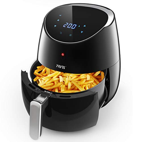 Product Cover Air Fryer, PRYTA 5.3-Quart Electric Oil Less Hot Air Fryer Cooker with 50 Recipes, Touch Screen Control, Dishwasher Safe, Non-Stick Interior, 1700W
