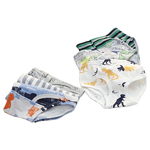 Product Cover Closecret Kids Series Baby Soft Cotton Underwear Dinosaur Truck Shark Little Boys' Assorted Briefs(Pack of 6)