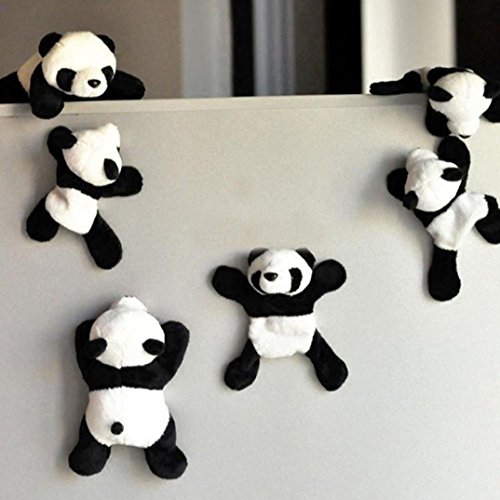 Product Cover Fridge Magnets, 6 Pack Cute Plush Panda Refrigerator Magnet Sticker Decor