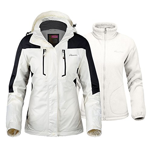 Product Cover OutdoorMaster Women's 3-in-1 Ski Jacket - Winter Jacket Set with Fleece Liner Jacket & Hooded Waterproof Shell - for Women