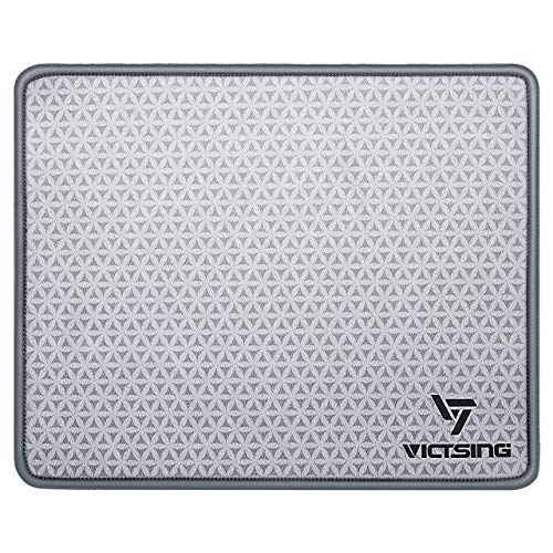 Product Cover VicTsing Soft Mouse Pad, Premium-Textured Mouse Mat Pad with Stitched Edges, Non-Slip Rubber Base Mousepad for Laptop, Computer & PC, 10.2×8.3×0.08 inches