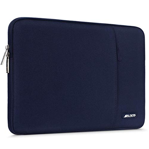 Product Cover MOSISO Laptop Sleeve Bag Compatible with 13-13.3 inch MacBook Pro, MacBook Air, Notebook Computer, Vertical Style Water Repellent Polyester Protective Case Cover with Pocket, Navy Blue