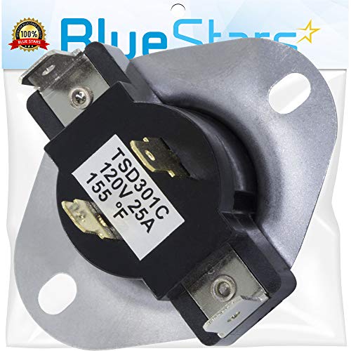 Product Cover 3387134 Dryer Cycling Thermostat Replacement Part by Blue Stars - Exact fit for Whirlpool Kenmore Maytag Dryers - Replaces 3387135 3387139 WP3387134VP 306910 3387134