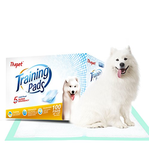 Product Cover Thxpet Training Pad,Dog Pad Super Absorbent Leak Proof,Pet pad for potty training, 22Inch23 Inch 100 Count L Size