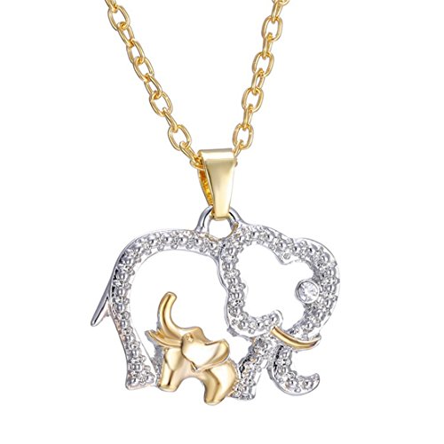 Product Cover VWH Double Elephant Necklaces Mommy Baby Pendants Perfect Gift