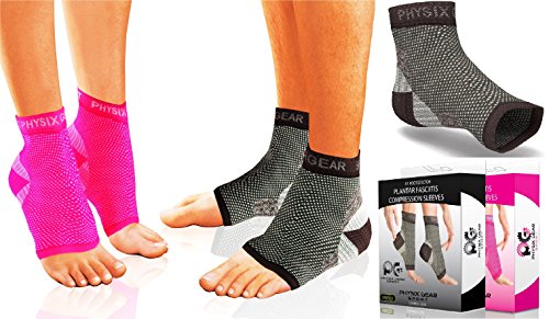 Product Cover Plantar Fasciitis Socks with Arch Support for Men & Women - Best 24/7 Compression Socks Foot Sleeve for Aching Feet & Heel Pain Relief - Washes Well, Holds Shape & Better Than a Night Splint