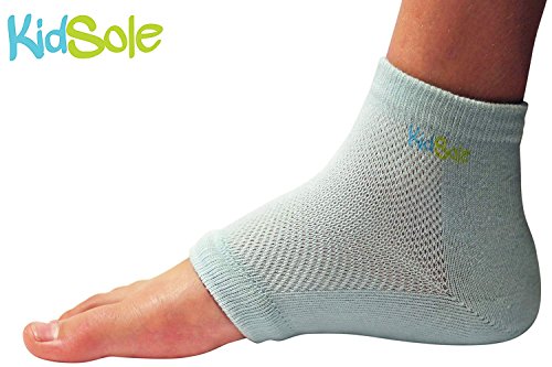Product Cover KidSole RX Gel Sports Sock for Kids with Heel Sensitivity from Severs Disease, Plantar Fasciitis. US Kid's Sizes 2-7 (Blue)