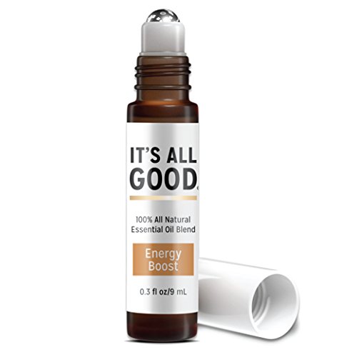 Product Cover It's All Good Energy Boost Essential Oil | Pure Natural Therapeutic Grade Aromatherapy for Energy, Relaxation - 100% Natural, Vegan. Toxin & Cruelty Free in Our Signature Coconut Oil Blend | 0.3 Fl Oz