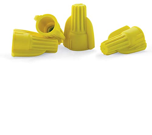 Product Cover 500 PCS Yellow Winged Wire Connectors, Easy Twist-On Ribbed Cap - UL Listed and CSA Certified