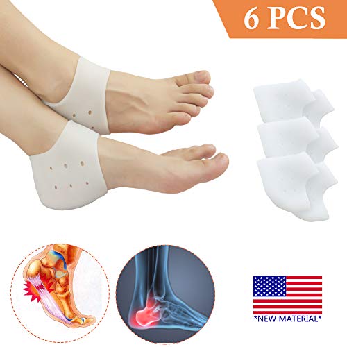 Product Cover Heel Cups, Plantar Fasciitis Inserts, Heel Pads Cushion (3 Pairs) Great for Heel Pain, Heal Dry Cracked Heels, Achilles Tendinitis, for Men & Women. (Gel Heel Cups)