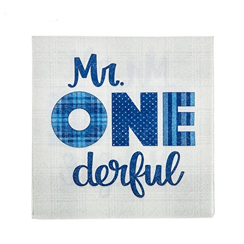 Product Cover Mr. One-Derful Small Napkins Birthday Party Boys Kids Party Supplies 25 Count