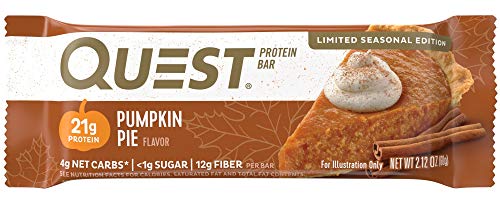 Product Cover Quest Nutrition Pumpkin Pie Protein Bar, High Protein, Low Carb, Gluten Free, 12 Count