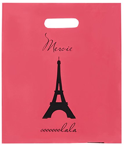 Product Cover Lifetime Inc Party Favor Goodie Bags Theme Birthday Supplies Plastic with Handle (Paris)