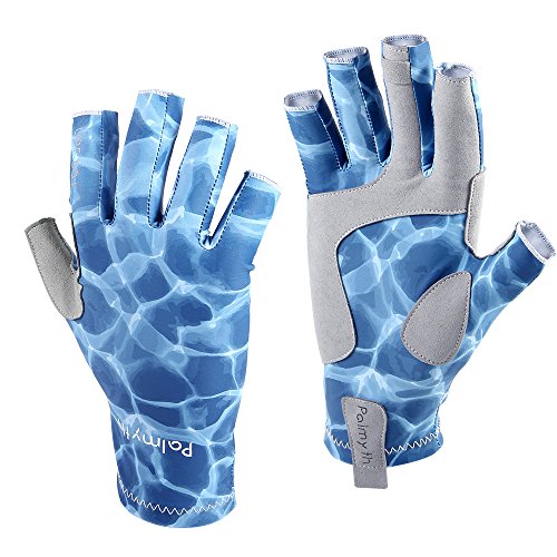 Product Cover Palmyth UV Protection Fishing Fingerless Gloves UPF50+ Sun Gloves Men Women for Kayaking, Hiking, Paddling, Driving, Canoeing, Rowing