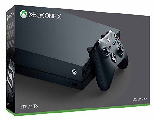 Product Cover Microsoft Xbox One X 1TB, 4K Ultra HD Gaming Console, Black (Renewed)