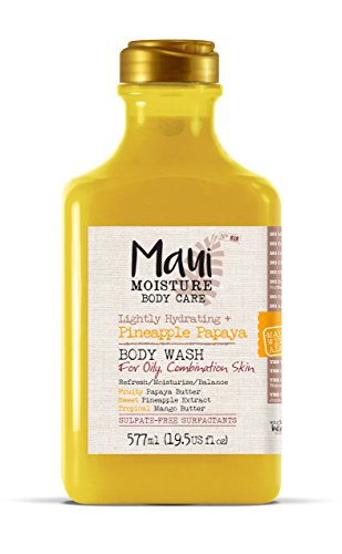 Product Cover Maui Moisture Pineapple Papaya Creamy Body Wash 19.5 Ounce, Moisturizing Body Wash Formulated for Oily Skin Normal Skin Combination Skin, with Aloe Vera Juice and Coconut Water, Silicone Free