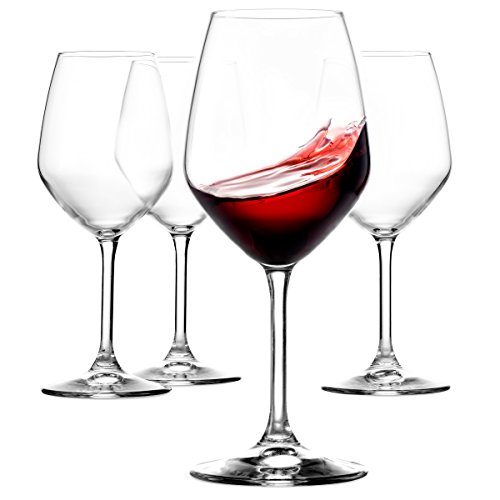 Product Cover Paksh Novelty Italian Red Wine Glasses - 18 Ounce - Lead Free - Wine Glass Clear (Set of 8)