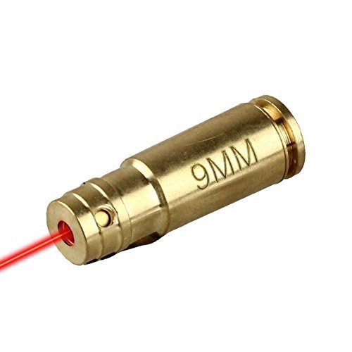 Product Cover Red Dot 9mm 9 mm Laser Bore Sighter Boresight Hunting Tool 9 mm Cartridge Bore Sight Red Laser boresighter