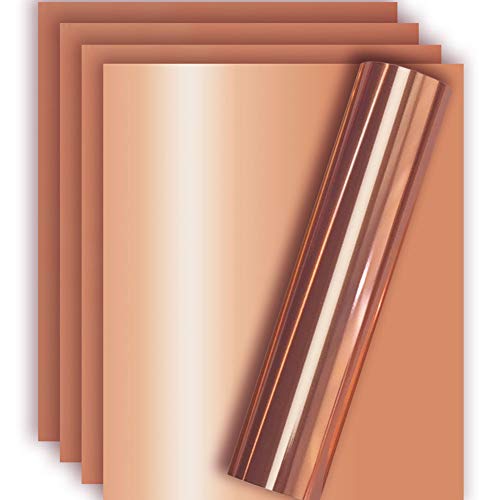 Product Cover Rose Gold Metallic Foil HTV Heat Transfer Vinyl for Tshirt and Apparel 12