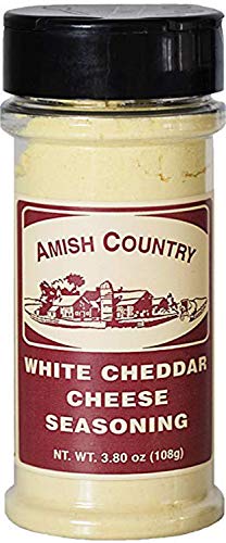 Product Cover Amish Country Popcorn - White Cheddar Cheese (3.8 Ounce) Popcorn Seasoning with Recipe Guide - Nut Free