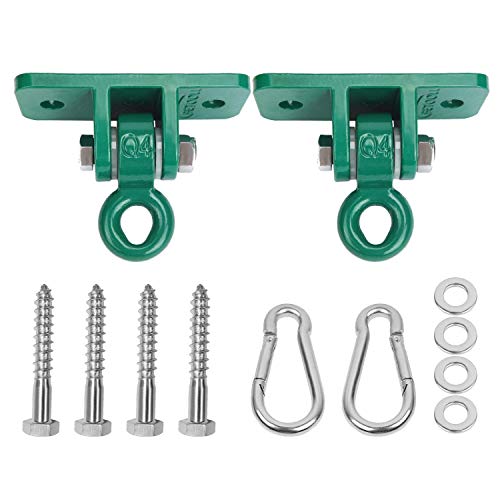 Product Cover BETOOLL 2400 lb Capacity Heavy Duty Swing Hangers for Wooden Sets Playground Porch Indoor Outdoor & Hanging Snap Hooks Green Set of 2
