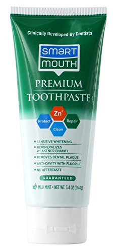 Product Cover SmartMouth Premium Toothpaste, Travel Friendly 3.4 Ounce Size, 3 Count