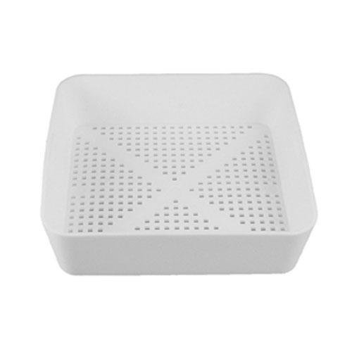 Product Cover 8 1/2 inch Square Floor Sink Commercial Drain Cover Strainer Basket with 3/16 inch Holes for Restaurant Use