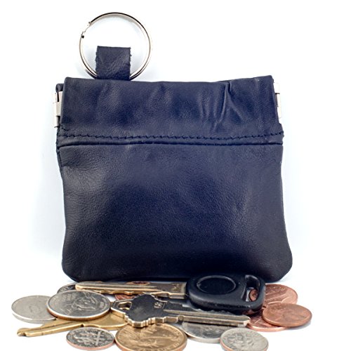 Product Cover Goson Classic Leather Squeeze Coin Purse change Holder For Men and Women, Pouch size 3.50 in X 3.25 in