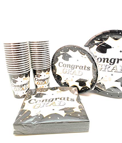 Product Cover 120 pc Classic Graduation Value Pack Party Set Include 7