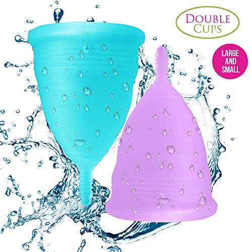 Product Cover Blossom Menstrual Cups Set of 2 Cups (Sm Blue & Lg Purple)