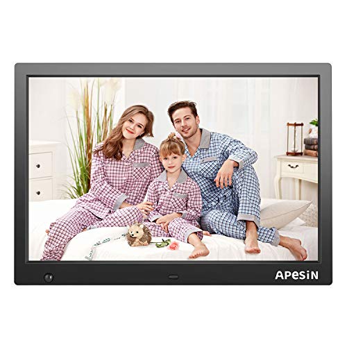 Product Cover Digital Picture Frame, APESIN 14.1 Inch HD Screen with Motion Sensor (Black)