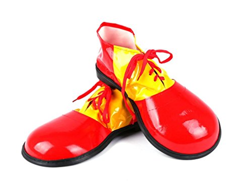 Product Cover Halloween Clown Shoes Jumbo Large Clown Shoes Halloween Costumes Accessories for Adults-Red