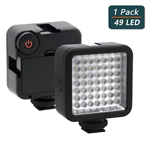 Product Cover Ultra Bright LED Video Light,Elivern Perfect 49 Led Camera Lighting,3200-6000K Dimmable Portable Camera Light Panel,Mini Beauty Light for Mobile Phones,Canon,Nikon,Sony and Other DLSR Cameras